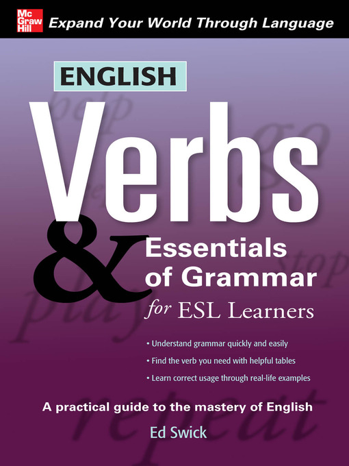 Title details for English Verbs & Essentials of Grammar for ESL Learners by Ed Swick - Wait list